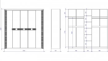 Шкаф 2300 мм 5 дверный Сиде (СБК) в Артёмовском - artyomovskij.mebel-e96.ru