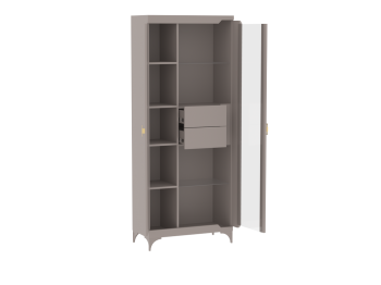 Пенал со стеклом широкий NEW Сиде Мокко (СБК) в Артёмовском - artyomovskij.mebel-e96.ru