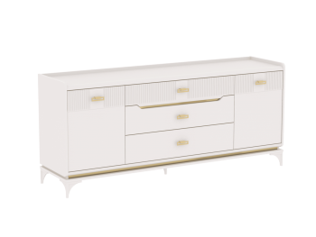 Комод широкий Сиде Белый (СБК) в Артёмовском - artyomovskij.mebel-e96.ru