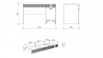 Стол письменный с надстройкой Сиде Белый (СБК) в Артёмовском - artyomovskij.mebel-e96.ru