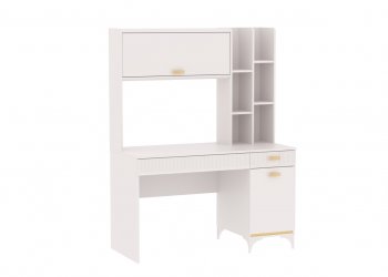 Стол письменный с надстройкой Сиде Белый (СБК) в Артёмовском - artyomovskij.mebel-e96.ru