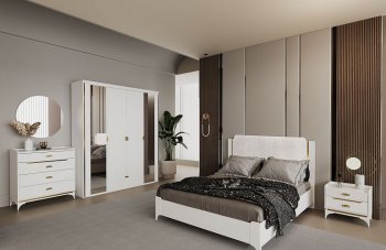 Спальный гарнитур Сиде Белый, модульный (СБК) в Артёмовском - artyomovskij.mebel-e96.ru