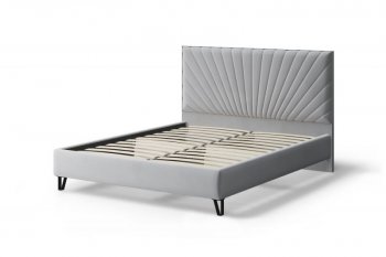Кровать Сильвия мягкая Stone (серый), 1600 (МЛК) в Артёмовском - artyomovskij.mebel-e96.ru