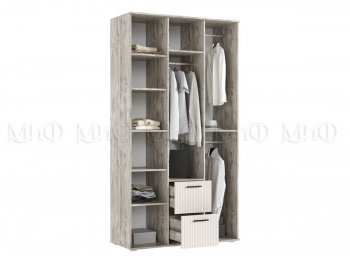 Шкаф 1200 мм Сильвия, дуб юкон/белый (Миф) в Артёмовском - artyomovskij.mebel-e96.ru