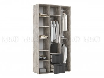 Шкаф 1200 мм Сильвия, дуб юкон/графит (Миф) в Артёмовском - artyomovskij.mebel-e96.ru