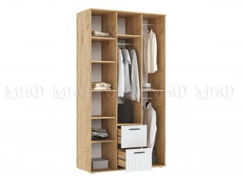 Шкаф 1200 мм Сильвия, крафт/белый (Миф) в Артёмовском - artyomovskij.mebel-e96.ru