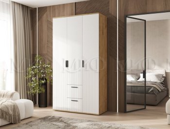 Шкаф 1200 мм Сильвия, крафт/белый (Миф) в Артёмовском - artyomovskij.mebel-e96.ru