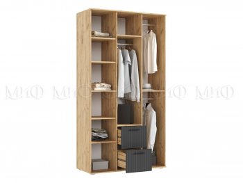 Шкаф 1200 мм Сильвия, крафт/графит (Миф) в Артёмовском - artyomovskij.mebel-e96.ru