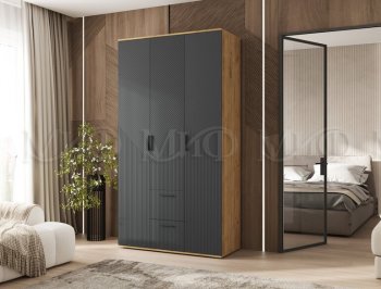 Шкаф 1200 мм Сильвия, крафт/графит (Миф) в Артёмовском - artyomovskij.mebel-e96.ru