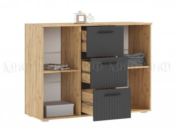 Комод Сильвия, крафт/графит (Миф) в Артёмовском - artyomovskij.mebel-e96.ru