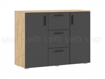 Комод Сильвия, крафт/графит (Миф) в Артёмовском - artyomovskij.mebel-e96.ru