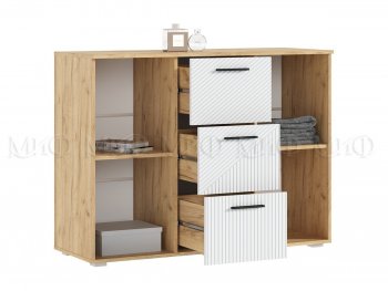 Комод Сильвия, крафт/белый (Миф) в Артёмовском - artyomovskij.mebel-e96.ru