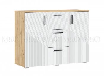 Комод Сильвия, крафт/белый (Миф) в Артёмовском - artyomovskij.mebel-e96.ru