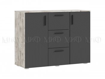 Комод Сильвия, дуб юкон/графит (Миф) в Артёмовском - artyomovskij.mebel-e96.ru