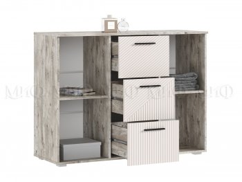 Комод Сильвия, дуб юкон/кашемир (Миф) в Артёмовском - artyomovskij.mebel-e96.ru