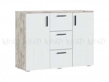 Комод Сильвия, дуб юкон/белый (Миф) в Артёмовском - artyomovskij.mebel-e96.ru