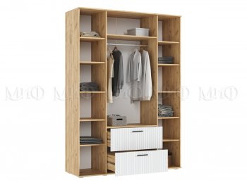 Шкаф 1600 мм Сильвия, крафт/белый (Миф) в Артёмовском - artyomovskij.mebel-e96.ru