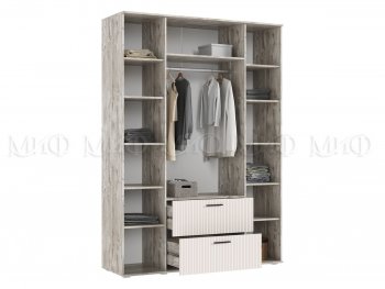 Шкаф 1600 мм Сильвия, дуб юкон/кашемир (Миф) в Артёмовском - artyomovskij.mebel-e96.ru