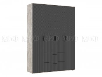 Шкаф 1600 мм Сильвия, дуб юкон/графит (Миф) в Артёмовском - artyomovskij.mebel-e96.ru