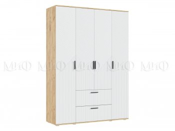 Шкаф 1600 мм Сильвия, крафт/белый (Миф) в Артёмовском - artyomovskij.mebel-e96.ru