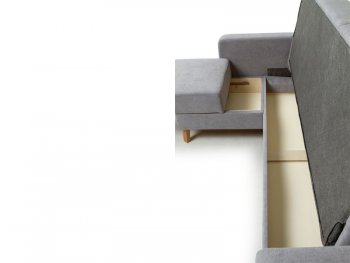 Диван угловой Скандинавия Лайт левый, велюр Палермо смок (светло-серый) (Аврора) в Артёмовском - artyomovskij.mebel-e96.ru