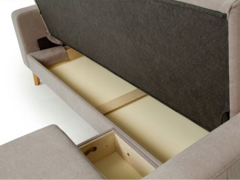 Диван угловой Скандинавия Лайт правый, велюр Мегаполис 15 (бежевый) (Аврора) в Артёмовском - artyomovskij.mebel-e96.ru