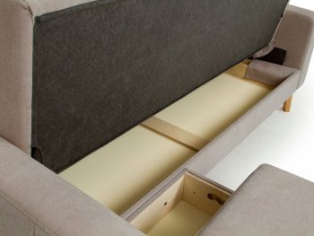 Диван угловой Скандинавия Лайт левый, велюр Мегаполис 15 (бежевый) (Аврора) в Артёмовском - artyomovskij.mebel-e96.ru