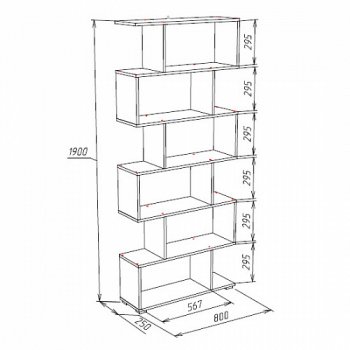 Стеллаж Слим (ВНК) в Артёмовском - artyomovskij.mebel-e96.ru