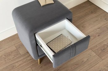 Тумба прикроватная Софи 2 графит (Мебельсон) в Артёмовском - artyomovskij.mebel-e96.ru