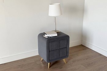 Тумба прикроватная Софи 2 графит (Мебельсон) в Артёмовском - artyomovskij.mebel-e96.ru