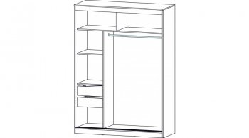 Шкаф-купе 1600 мм Соната Анкор светлый (Лин) в Артёмовском - artyomovskij.mebel-e96.ru