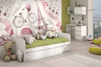 Кровать Соната 900 белый (Зарон) в Артёмовском - artyomovskij.mebel-e96.ru