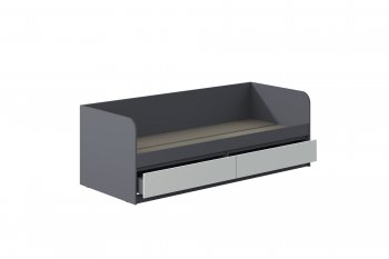 Кровать Соната 900 графит/белый (Зарон) в Артёмовском - artyomovskij.mebel-e96.ru