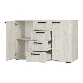 Комод Стандарт №2 NEW крафт белый  (БТС) в Артёмовском - artyomovskij.mebel-e96.ru