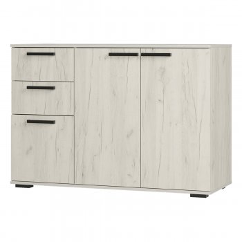 Комод Стандарт 3 NEW крафт белый (БТС) в Артёмовском - artyomovskij.mebel-e96.ru