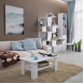 Стеллаж открытый 900 Париж Белый тиснение в Артёмовском - artyomovskij.mebel-e96.ru