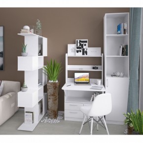 Стеллаж открытый 900 Париж Белый тиснение в Артёмовском - artyomovskij.mebel-e96.ru