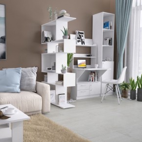 Стеллаж открытый 900 Париж Белый тиснение в Артёмовском - artyomovskij.mebel-e96.ru