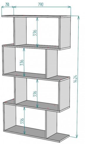 Стеллаж S52 (Белый) в Артёмовском - artyomovskij.mebel-e96.ru