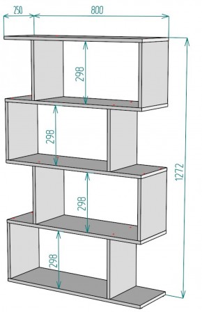 Стеллаж S54 (Белый) в Артёмовском - artyomovskij.mebel-e96.ru