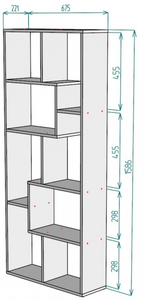 Стеллаж S8 (Белый) в Артёмовском - artyomovskij.mebel-e96.ru