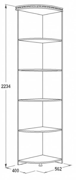 Стеллаж угловой Ольга-13 (400*562) в Артёмовском - artyomovskij.mebel-e96.ru