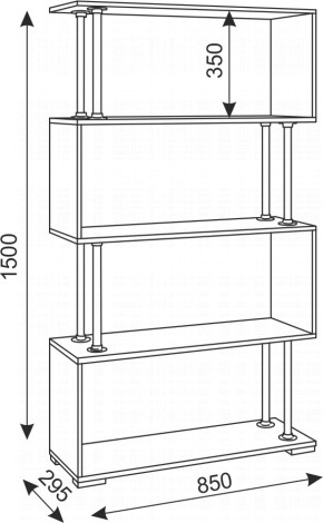 Стеллаж Зигзаг-2 (Риннер) в Артёмовском - artyomovskij.mebel-e96.ru