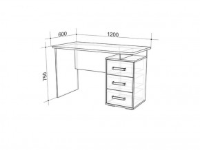 Стол компьютерный Лайт-2 (1200) в Артёмовском - artyomovskij.mebel-e96.ru