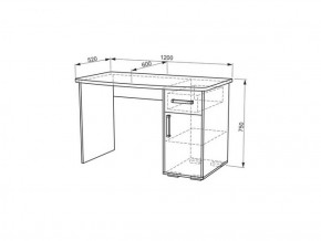 Стол компьютерный с надстройкой Лайт-1 (1200) в Артёмовском - artyomovskij.mebel-e96.ru