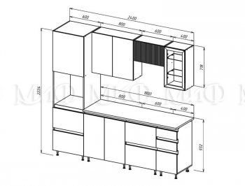 Кухонный гарнитур Техно-6 2400 мм (Миф) в Артёмовском - artyomovskij.mebel-e96.ru