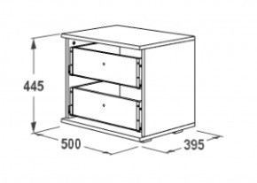 Тумба с 2-мя ящиками Ольга-14 в Артёмовском - artyomovskij.mebel-e96.ru