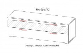 Тумба TV (М-12) Марсель (АстридМ) в Артёмовском - artyomovskij.mebel-e96.ru