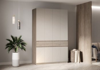 Шкаф 2000 мм Турин ЛДСП крафт серый/кашемир (ВВР) в Артёмовском - artyomovskij.mebel-e96.ru