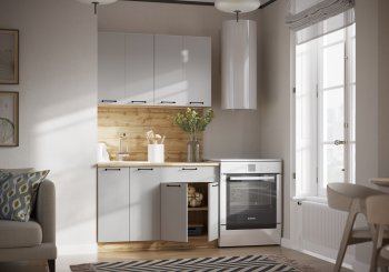 КУхонный гарнитур Валерия 1200 мм вотан/серый (Сурская) в Артёмовском - artyomovskij.mebel-e96.ru